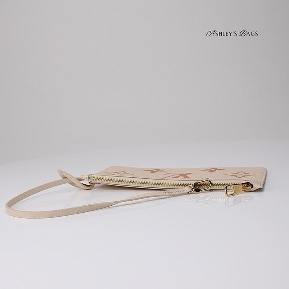 Louis Vuitton MM Neverfull Monogram Empreinte Giant In Crème Rose Trianon Pink - Picture 13 of 15